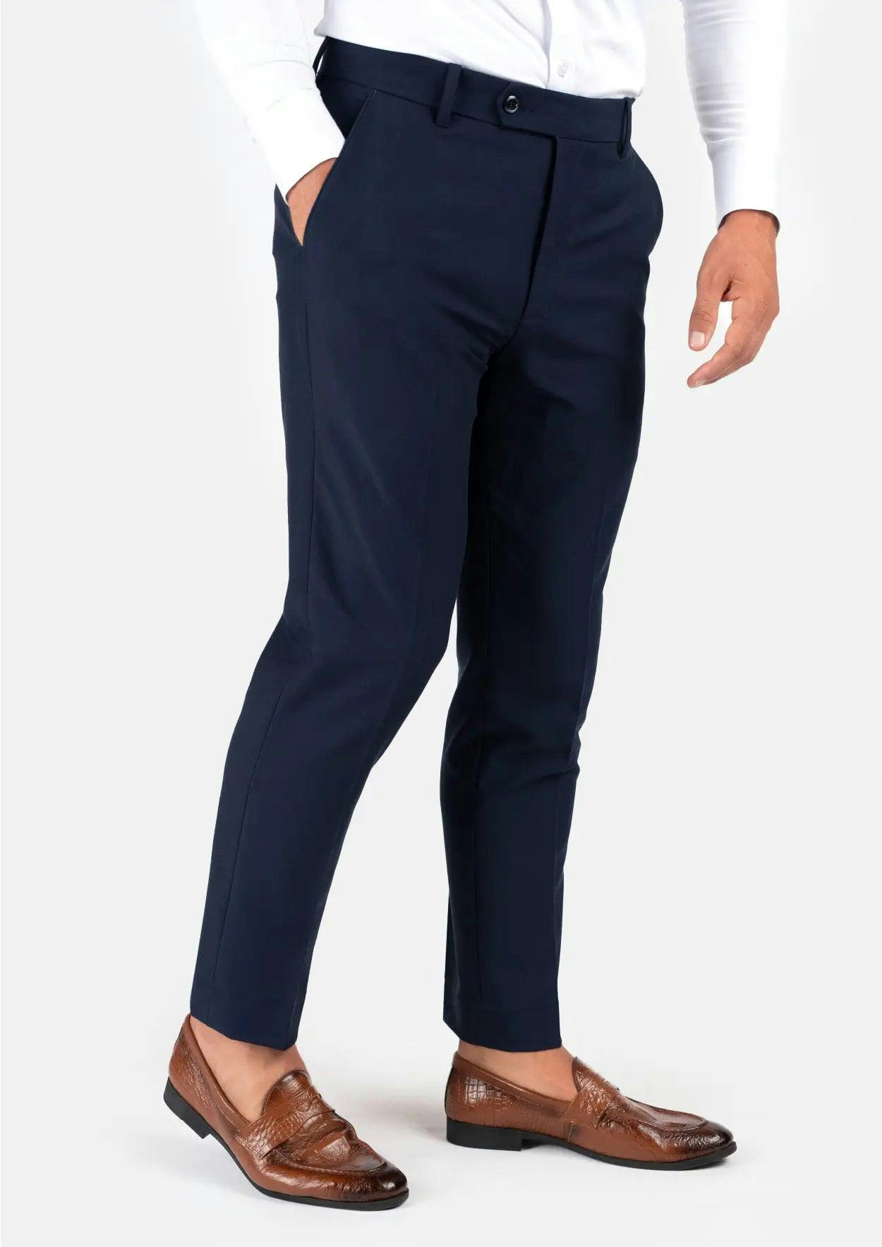 Bryant Navy Blue Stretch Suit - SARTORO